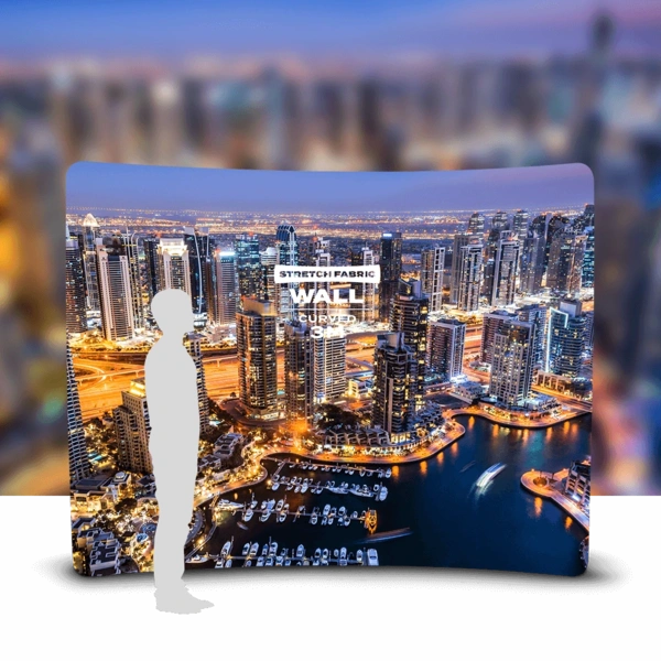 Stretch Fabric Wall Curved - 3m